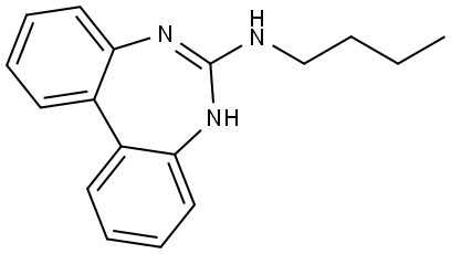 6-n-Butylamino-5H-dibenzo<1.3>diazepin Struktur