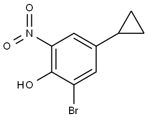 2-bromo-4-cyclopropyl-6-nitrophenol 结构式