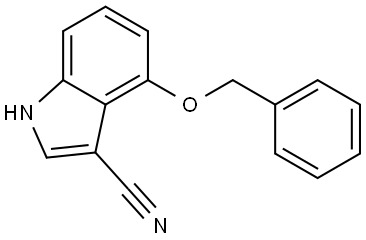 4-(benzyloxy)-1H-indole-3-carbonitrile,81779-24-0,结构式