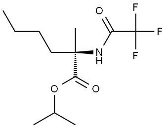(R)-异丙基 2-甲基-2-(2,2,2-三氟乙酰胺基)己酸酯 结构式