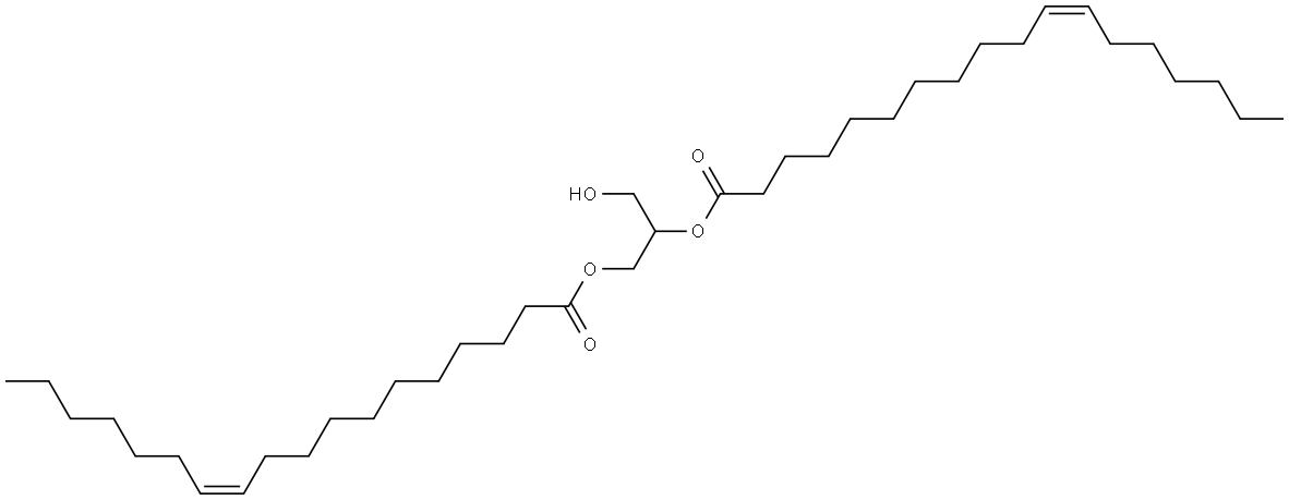 11-Octadecenoic acid, 1-(hydroxymethyl)-1,2-ethanediyl ester, (11Z,11′Z)- Structure