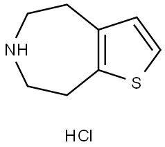 5,6,7,8-tetrahydro-4H-thieno<2,3-d>azepine hydrochloride Structure