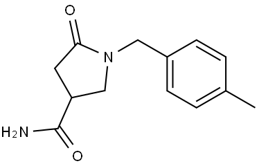 1-(4-methylbenzyl)-5-oxopyrrolidine-3-carboxamide 结构式