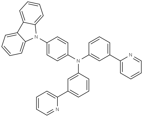 Benzenamine, N-[4-(9H-carbazol-9-yl)phenyl]-3-(2-pyridinyl)-N-[3-(2-pyridinyl)phenyl]- Structure