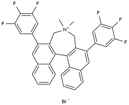 4,4-Dimethyl-2,6-bis(3,4,5-trifluorophenyl)-4,5-dihydro-3H-dinaphtho[2,1-c:1',2'-e]azepin-4-ium bromide Struktur