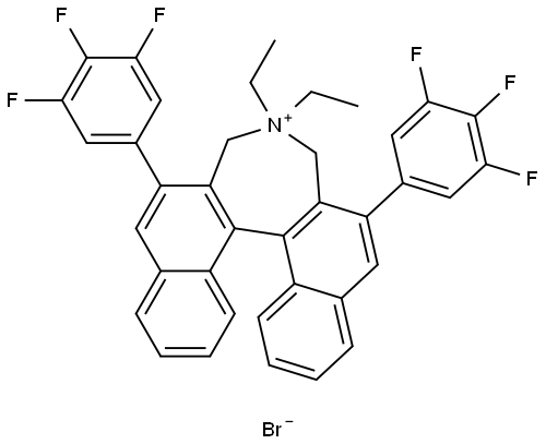 (11bS)-4,4-Diethyl-2,6-bis(3,4,5-trifluorophenyl)-4,5-dihydro-3H-dinaphtho[2,1-c:1',2'-e]azepin-4-ium bromide,851942-87-5,结构式