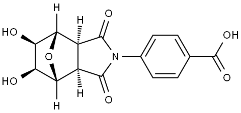 4-((3aR,4R,5S,6R,7S,7aS)-5,6-dihydroxy-1,3-dioxohexahydro-1H-4,7-epoxyisoindol-2(3H)-yl)benzoic acid 结构式