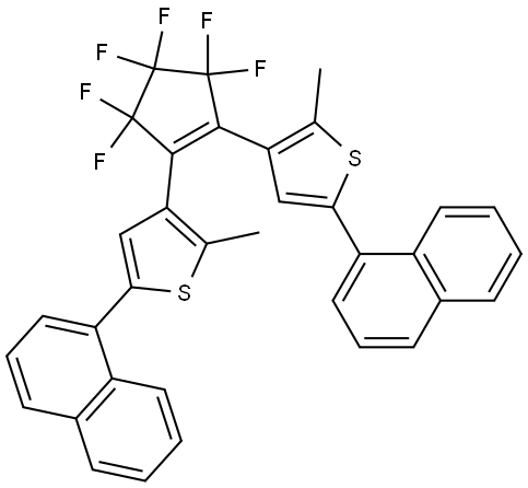 3,3'-(全氟环戊-1-烯-1,2-二基)双(4-甲基-2-(萘-1-基)噻吩) 结构式