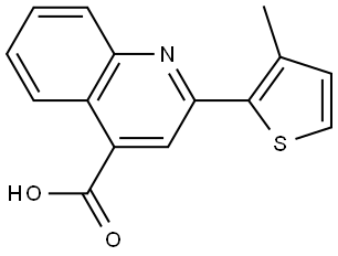 4-Quinolinecarboxylic acid, 2-(3-methyl-2-thienyl)- Structure