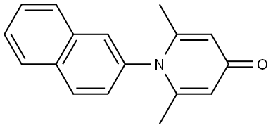 4(1H)-Pyridinone, 2,6-dimethyl-1-(2-naphthalenyl)- Structure