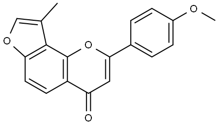 2-(4-Methoxyphenyl)-9-methyl-4H-furo[2,3-h]-1-benzopyran-4-one|