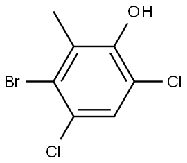 Phenol, 3-bromo-4,6-dichloro-2-methyl-,859180-25-9,结构式