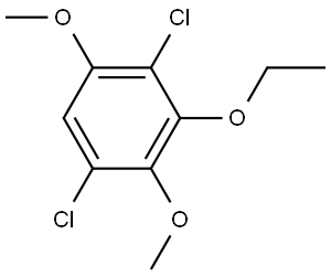 1,4-Dichloro-3-ethoxy-2,5-dimethoxybenzene Struktur