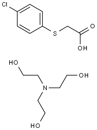 2-[(4-Chlorophenyl)thio]acetic acid, compd. with 2,2',2''-nitrilotris[ethanol] (1:1) Structure