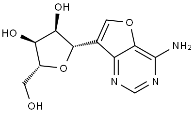 D-Ribitol, 1-C-(4-aminofuro[3,2-d]pyrimidin-7-yl)-1,4-anhydro-, (1S)- Structure