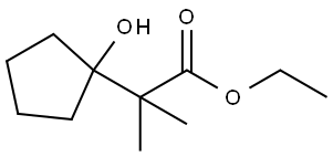 Ethyl 1-hydroxy-α,α-dimethylcyclopentaneacetate Structure