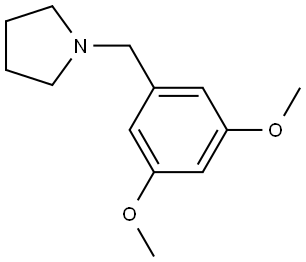 1-[(3,5-Dimethoxyphenyl)methyl]pyrrolidine Struktur