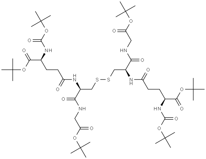 Glycine, N-[(1,1-dimethylethoxy)carbonyl]-L-γ-glutamyl-L-cysteinyl-, bis(1,1-dimethylethyl) ester, bimol. (2→2')-disulfide (9CI)