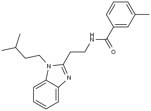 Benzamide, 3-methyl-N-[2-[1-(3-methylbutyl)-1H-benzimidazol-2-yl]ethyl]- Struktur