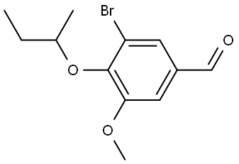 3-Bromo-5-methoxy-4-(1-methylpropoxy)benzaldehyde Structure