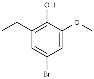 4-Bromo-2-ethyl-6-methoxyphenol Struktur