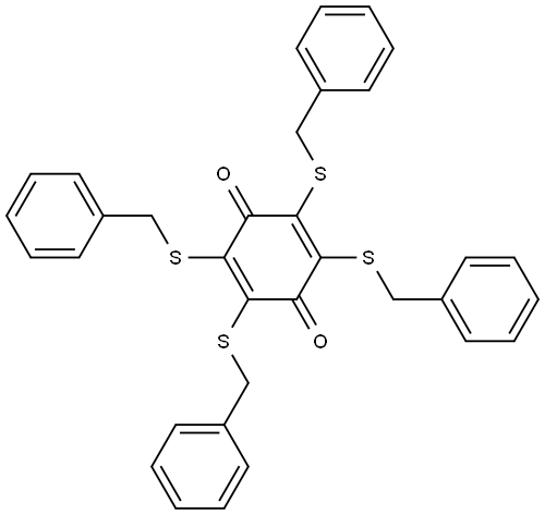 874524-10-4 2,3,5,6-Tetrakis[(phenylmethyl)thio]-2,5-cyclohexadiene-1,4-dione