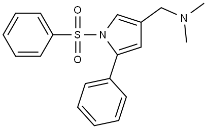 N,N-dimethyl-1-(5-phenyl-1-(phenylsulfonyl)-1H-pyrrol-3-yl)methanamine Structure