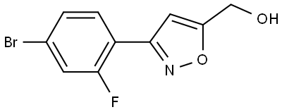 3-(4-bromo-2-fluorophenyl)isoxazol-5-yl]methanol Structure