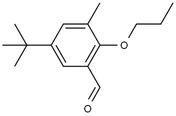 5-(1,1-Dimethylethyl)-3-methyl-2-propoxybenzaldehyde 结构式