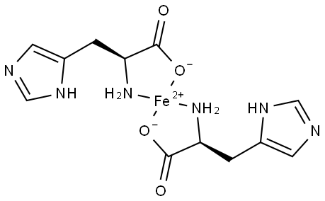 bis((L-histidyl)oxy)iron 结构式