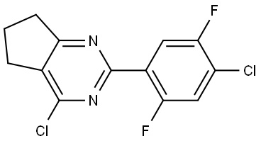 885038-98-2 4-chloro-2-(4-chloro-2,5-difluorophenyl)-6,7-dihydro-5H-cyclopenta[d]pyrimidine