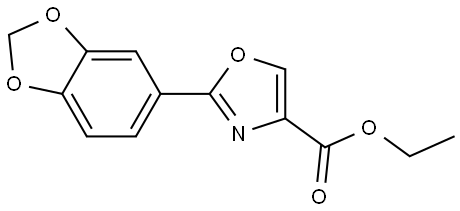 ethyl 2-(benzo[d][1,3]dioxol-5-yl)oxazole-4-carboxylate Struktur