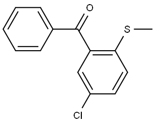 (5-chloro-2-(methylthio)phenyl)(phenyl)methanone Structure