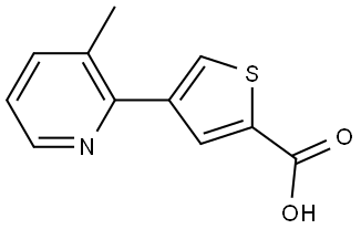 4-(3-Methyl-2-pyridinyl)-2-thiophenecarboxylic acid,893730-12-6,结构式