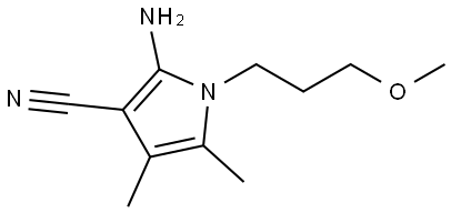 2-amino-1-(3-methoxypropyl)-4,5-dimethyl-1H-pyrrol-3-yl cyanide,893785-07-4,结构式