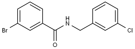 3-Bromo-N-[(3-chlorophenyl)methyl]benzamide Structure