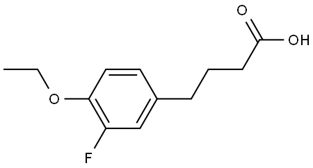 4-Ethoxy-3-fluorobenzenebutanoic acid 结构式