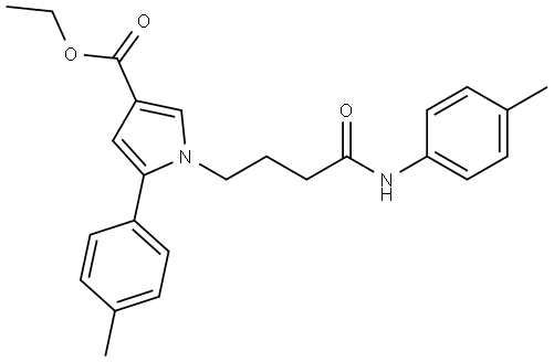 ethyl 1-(4-oxo-4-(p-tolylamino)butyl)-5-(p-tolyl)-1H-pyrrole-3-carboxylate Structure