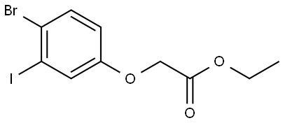 Ethyl 2-(4-bromo-3-iodophenoxy)acetate Structure