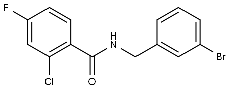 N-[(3-Bromophenyl)methyl]-2-chloro-4-fluorobenzamide 结构式