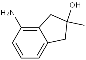 4-氨基-2-甲基-2,3-二氢-1H-茚-2-醇 结构式