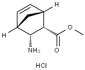 Bicyclo[2.2.1]hept-5-ene-2-carboxylic acid, 3-amino-, methyl ester, hydrochloride (1:1), (1R,2S,3R,4S)-rel- Structure