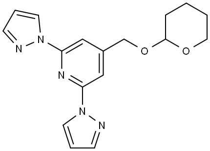 2,6-di(1H-pyrazol-1-yl)-4-(((tetrahydro-2H-pyran-2-yl)oxy)methyl)pyridine,924633-41-0,结构式