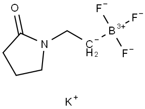 Borate(1-), trifluoro[2-(2-oxo-1-pyrrolidinyl)ethyl]-, potassium (1:1), (T-4)- Structure