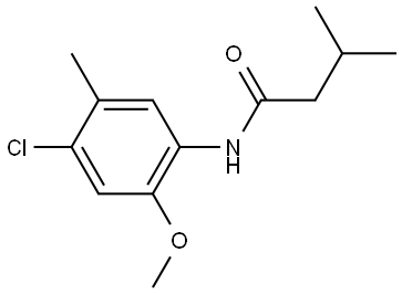 N-(4-Chloro-2-methoxy-5-methylphenyl)-3-methylbutanamide 结构式