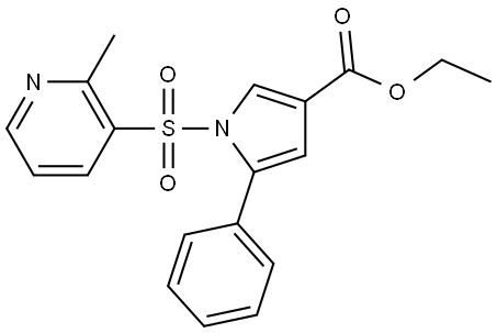 ethyl 1-((2-methylpyridin-3-yl)sulfonyl)-5-phenyl-1H-pyrrole-3-carboxylate Structure