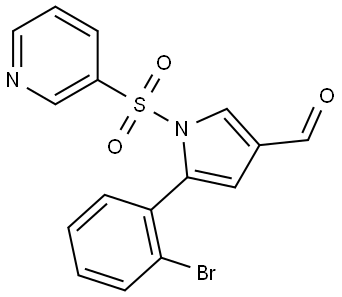 5-(2-bromophenyl)-1-(pyridin-3-ylsulfonyl)-1H-pyrrole-3-carbaldehyde Structure