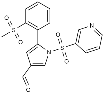 5-(2-(methylsulfonyl)phenyl)-1-(pyridin-3-ylsulfonyl)-1H-pyrrole-3-carbaldehyde Structure