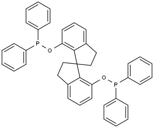 Phosphinous acid, P,P-diphenyl-, P,P'-[(1R)-2,2',3,3'-tetrahydro-1,1'-spirobi[1H-indene]-7,7'-diyl] ester Structure