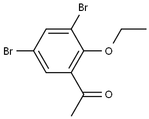 1-(3,5-dibromo-2-ethoxyphenyl)ethanone 结构式